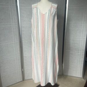 Vince Camuto Striped Slibeless Dress sz XL